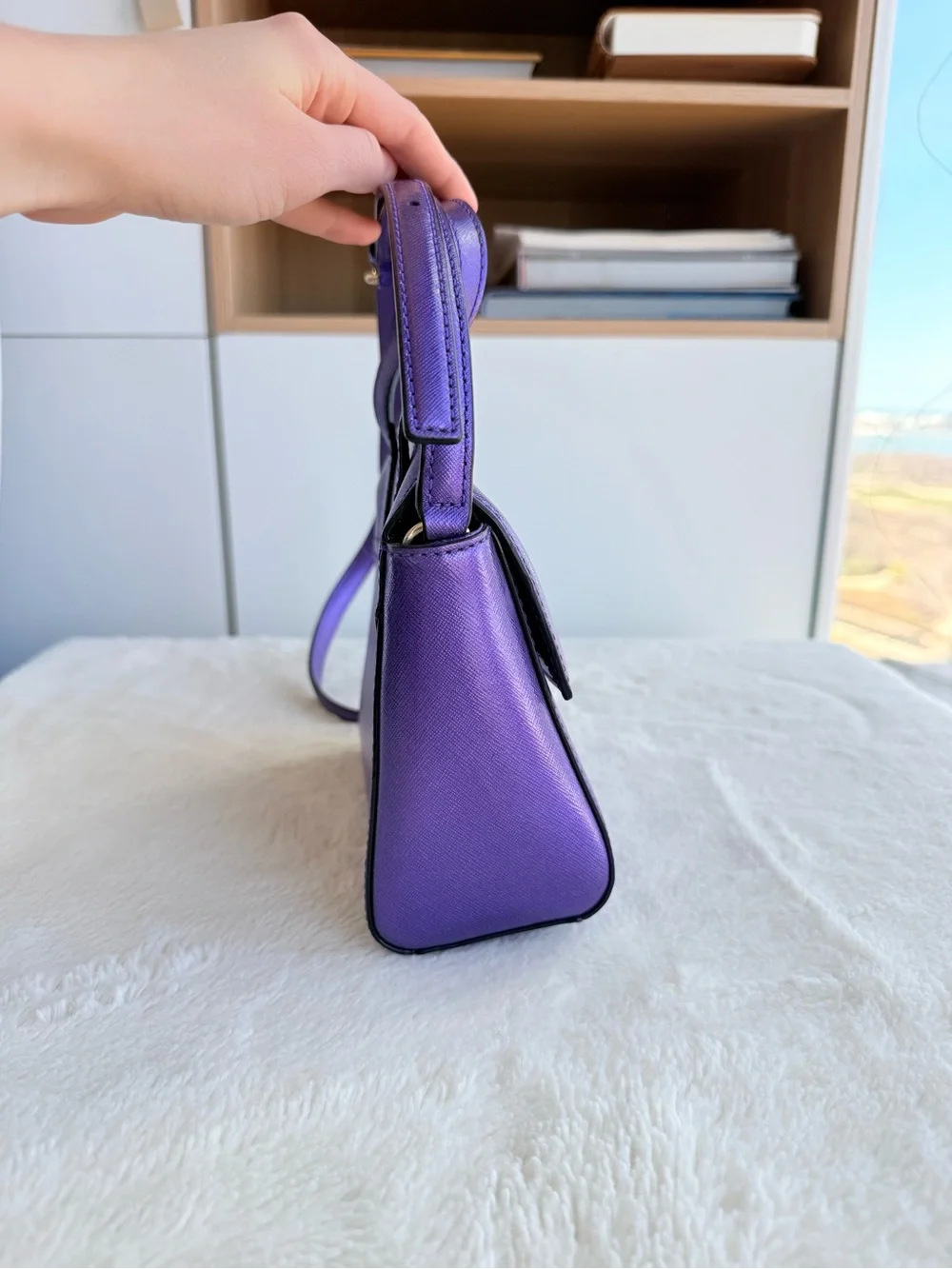 Kate Spade Laurel Way Purple Leather Small Purse